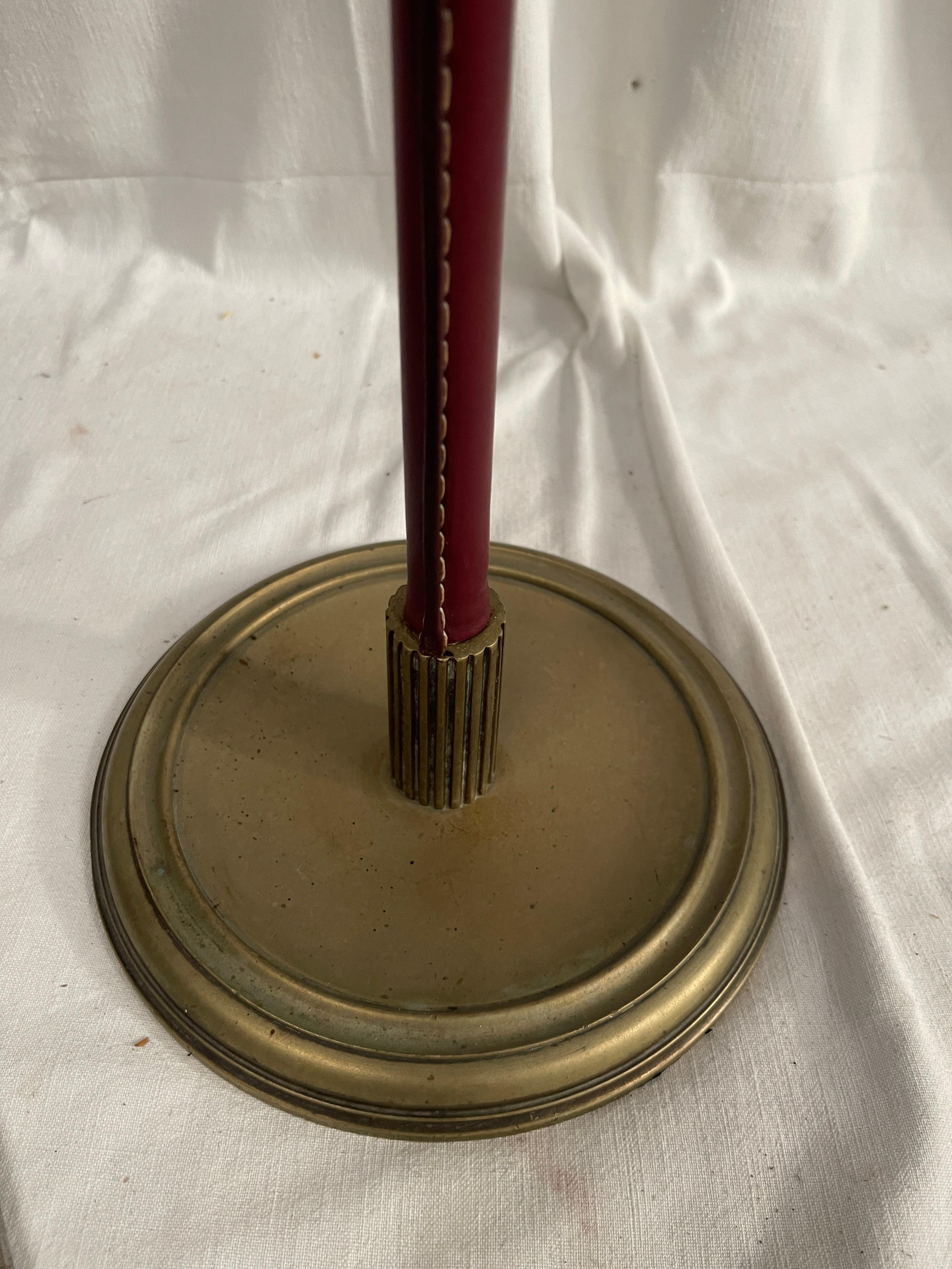 Manteaux en cuir cousu et bronze des années 1950 par Jacques Adnet en vente 3