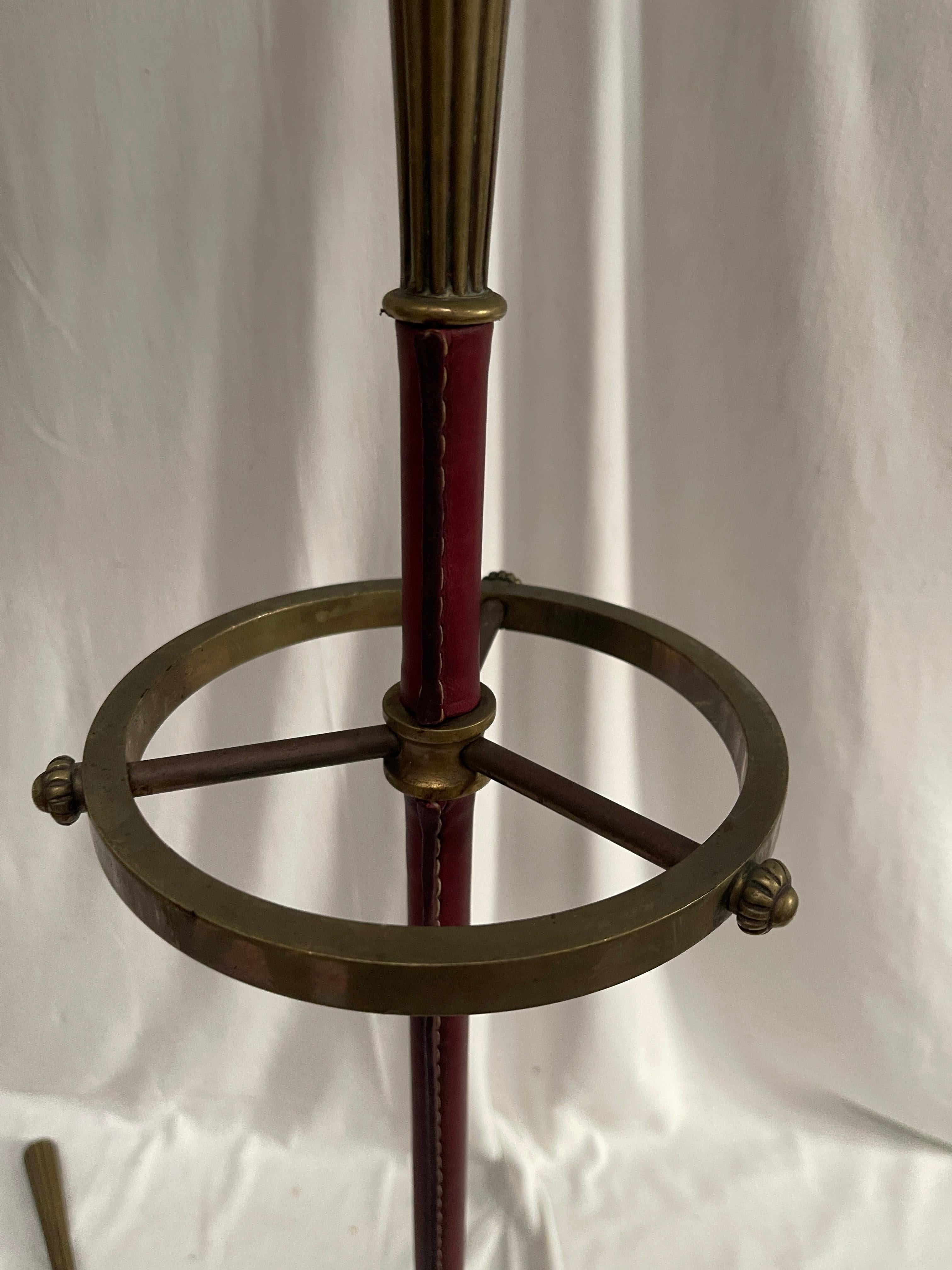 Manteaux en cuir cousu et bronze des années 1950 par Jacques Adnet en vente 4