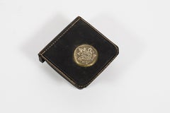 1950's Stitched Leather and Glass Box by Jacques Adnet