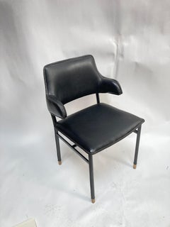 1950's Stitched leather armchair by Jacques Asnet
