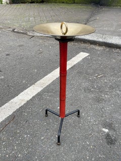 Cendrier en cuir Stitch by Jacques Adnet, 1950