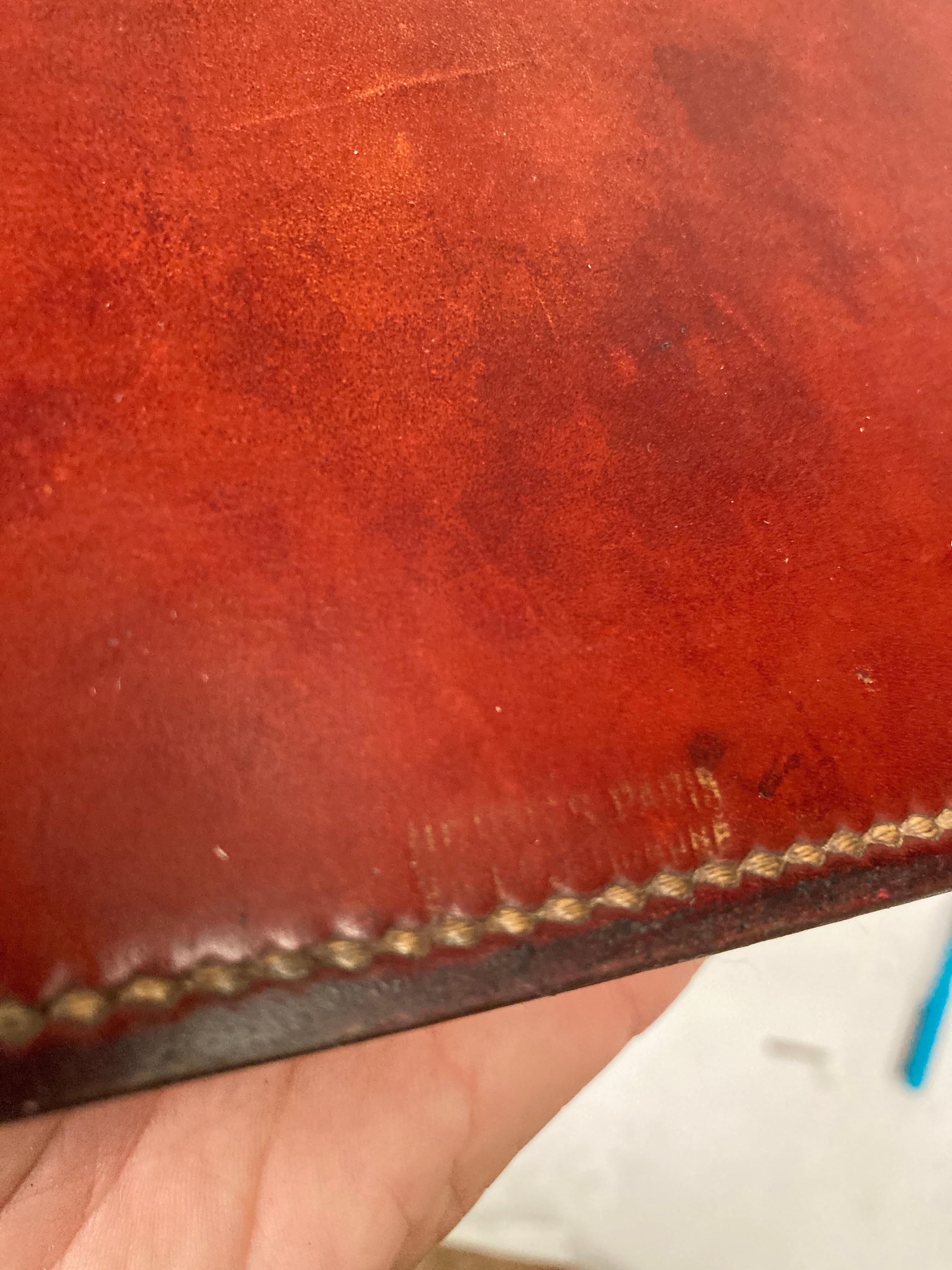 1950's Stitched leather Ashtray by Paul Dupré-Lafon for Maison Hermès For Sale 2