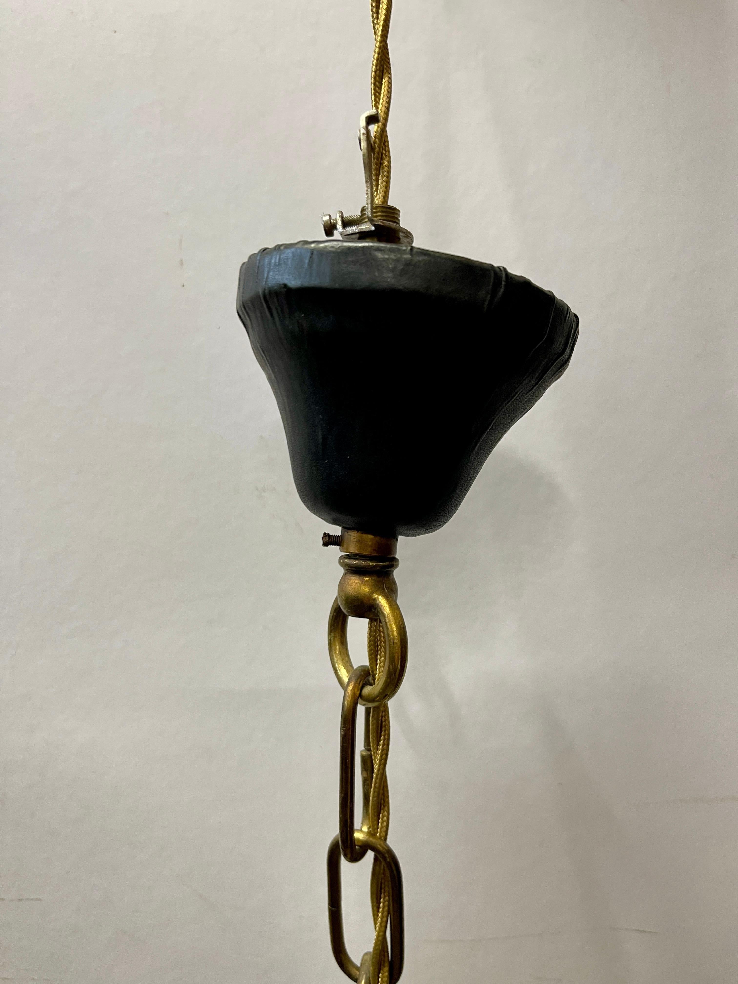 Ottone Lanterne in pelle 