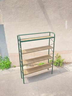 Libreria in pelle Stitch by Stnet degli anni '50 di Jacques Adnet