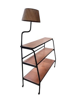 Librería de cuero cosido de los años 50, por Jacques Adnet