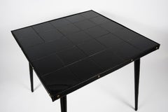 1950er Jahre Stitched Leather Center Table von Jacques Adnet