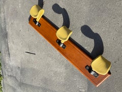 1950's Stitched leather Coat rack by Jacques Adnet