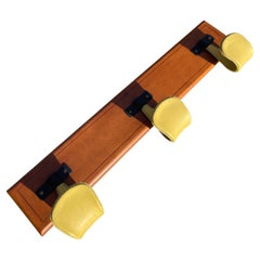 1950's Stitched leather Coat rack by Jacques Adnet