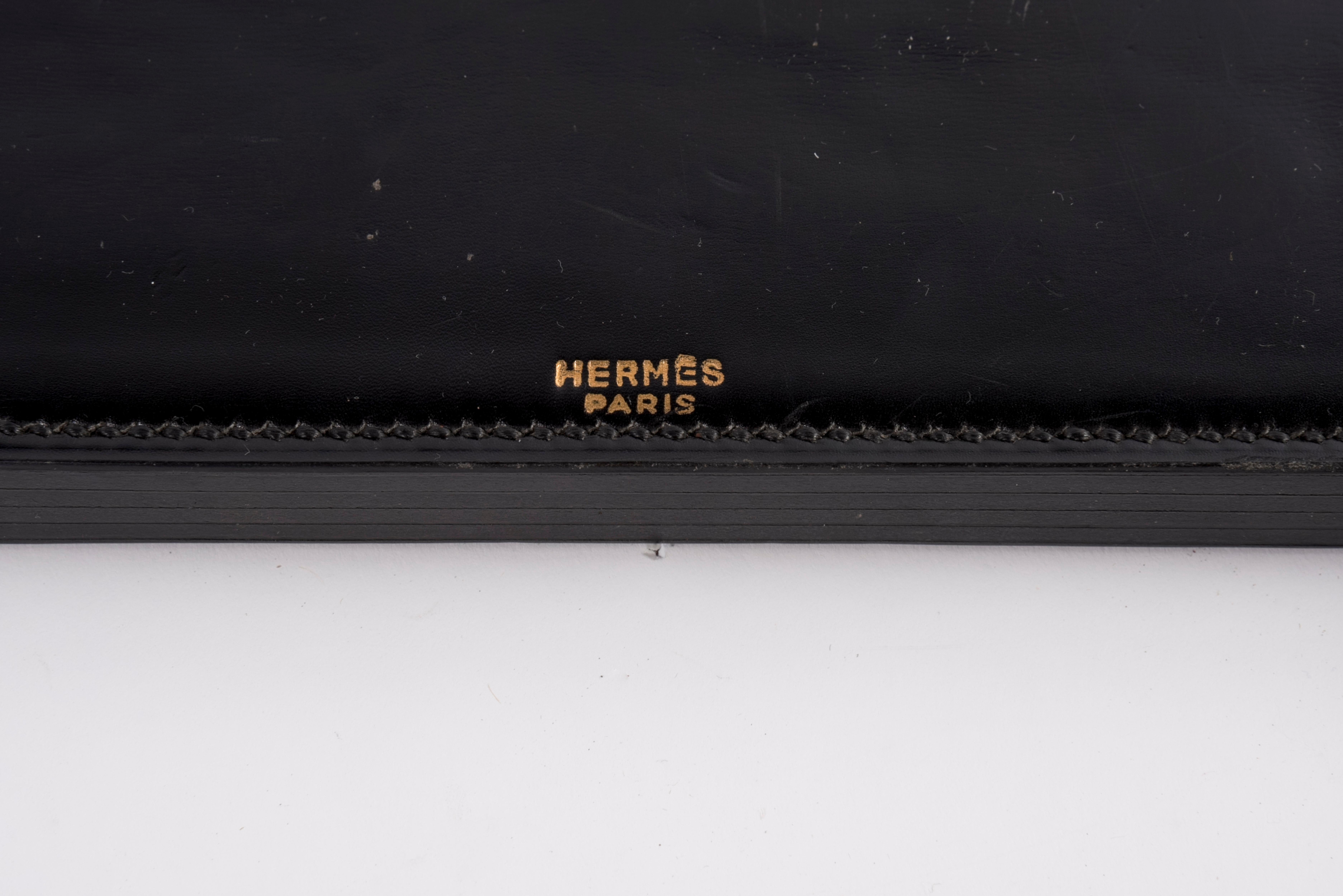 1950's Stitched Leather Desk Pen Display by Paul Dupre-Lafon for Hermes 1
