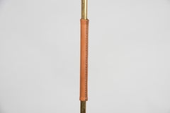1950's Stitched Leather Floor Lamp by Jacques Adnet