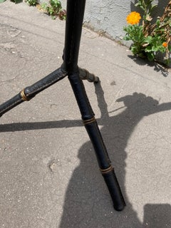 1950's Stitched leather floor lamp by Jacques Adnet