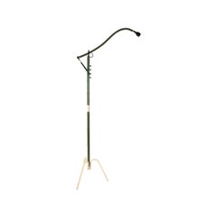 1950s Stitched Leather Floor Lamp by Jacques Adnet