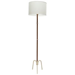 1950
s Stitched Leather Floor Lamp by Jacques Adnet 1950
s Stitched Leather Floor Lamp by Jacques Adnet
