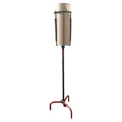1950's Stitched leather floor lamp by Jacques Adnet