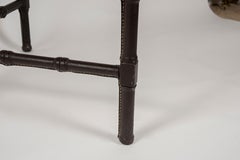 1950's Stitched Leather Gueridon by Jacques Adnet