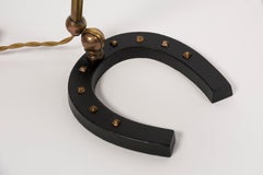 Lampe en cuir Stitch by Jacques Adnet, 1950