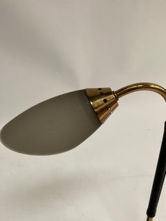 1950's Stitched Leather Lamp by Jacques Adnet