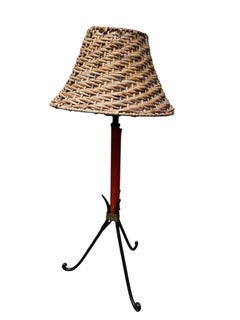 1950's Stitched leather lamp by Jacques Adnet