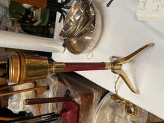 Lampada in pelle Stitch by Stitch degli anni '50 nello stile di Jacques Adnet