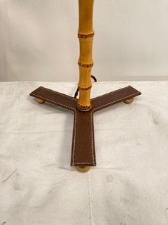 1950er Jahre Genähte Lederlampen von Jacques Adnet