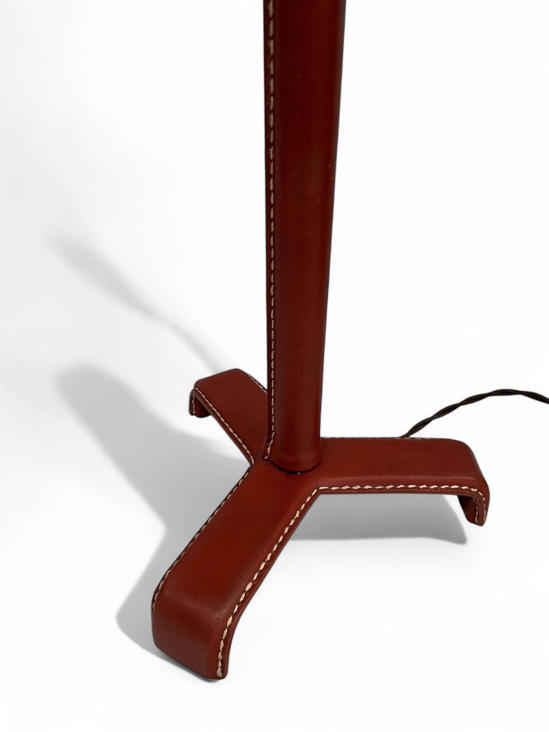Français Lampes en cuir Stitch by Jacques Adnet, 1950 en vente