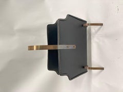 1950's stitched leather magazine rack by Jacques Adnet