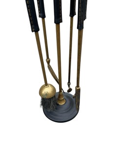 1950er Jahre Genähte Ledermäntel von Jacques Adnet