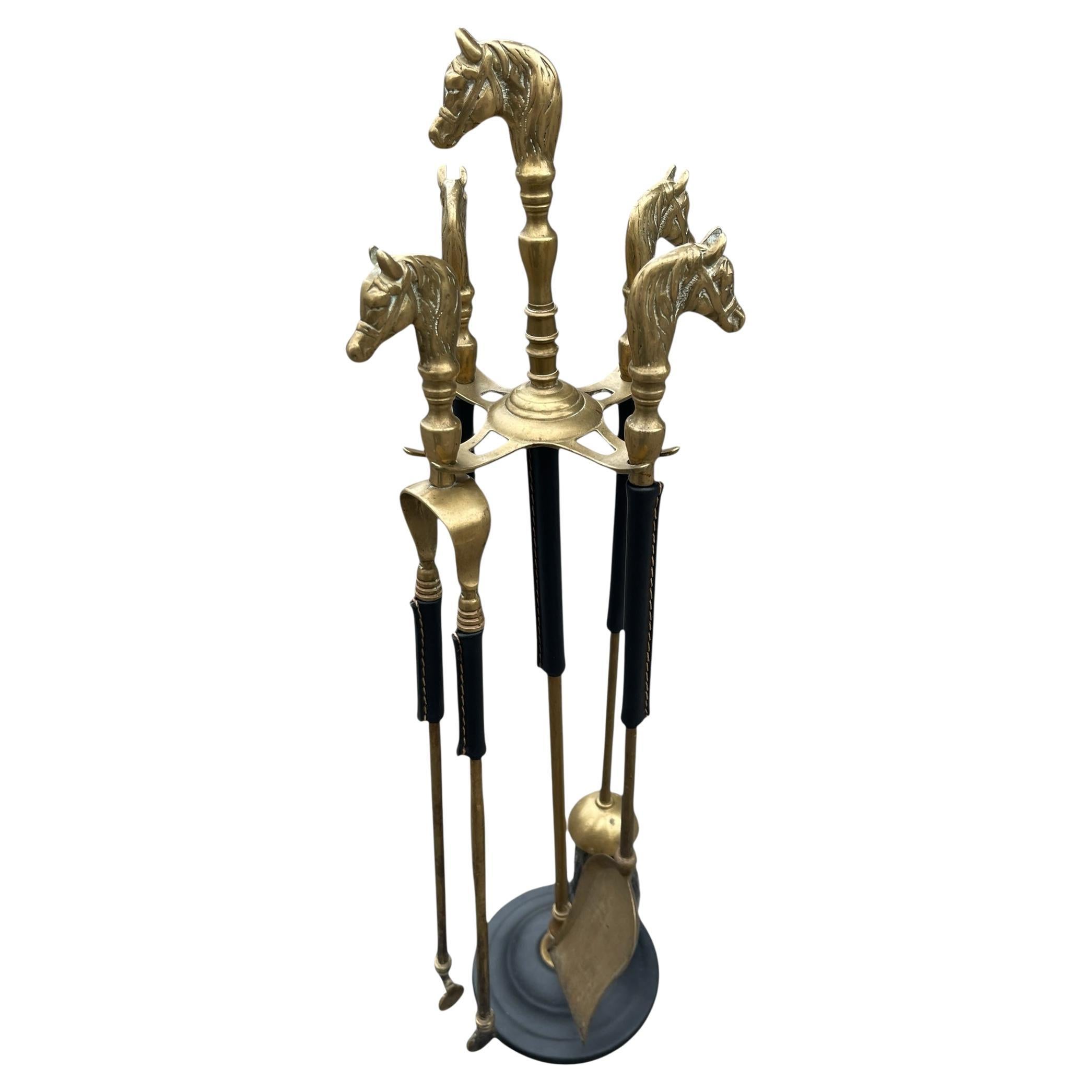 1950
s Stitched leather mantles by Jacques Adnet For Sale