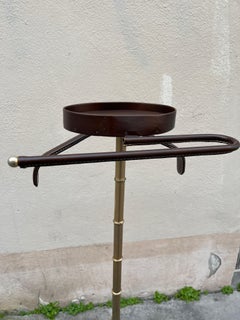 1950's Stitched leather night stand by Jacques Adnet