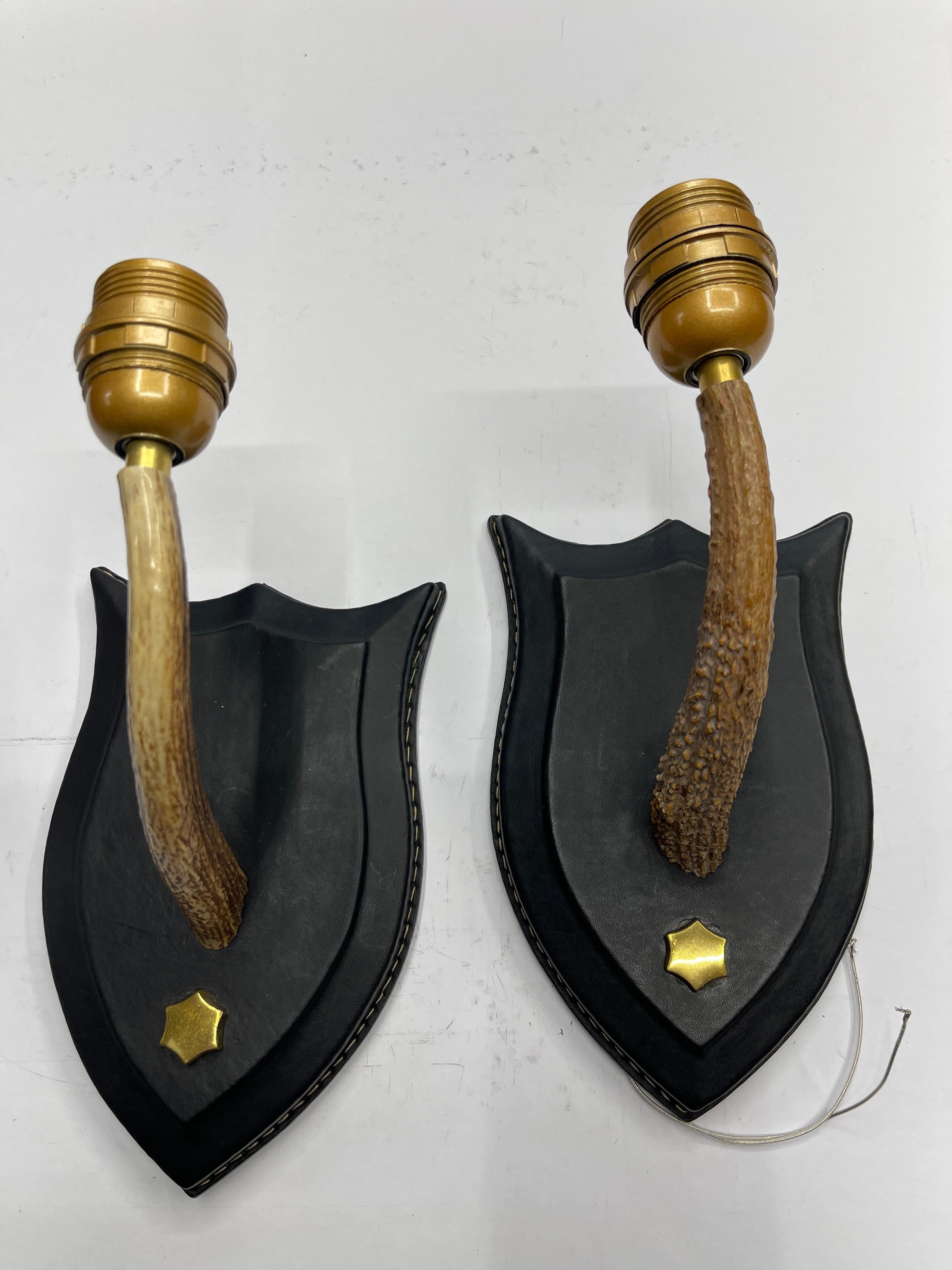 Appliques en cuir Stitch par Jacques Adnet, années 1950 en vente 2