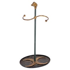 1950's Stitched Leather Umbrella Stand by Jacques Adnet