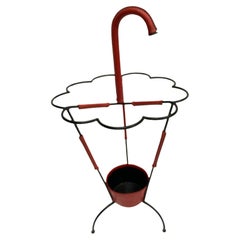 1950's Stitched Leder Umbrella Stand BY Jacques Adnet