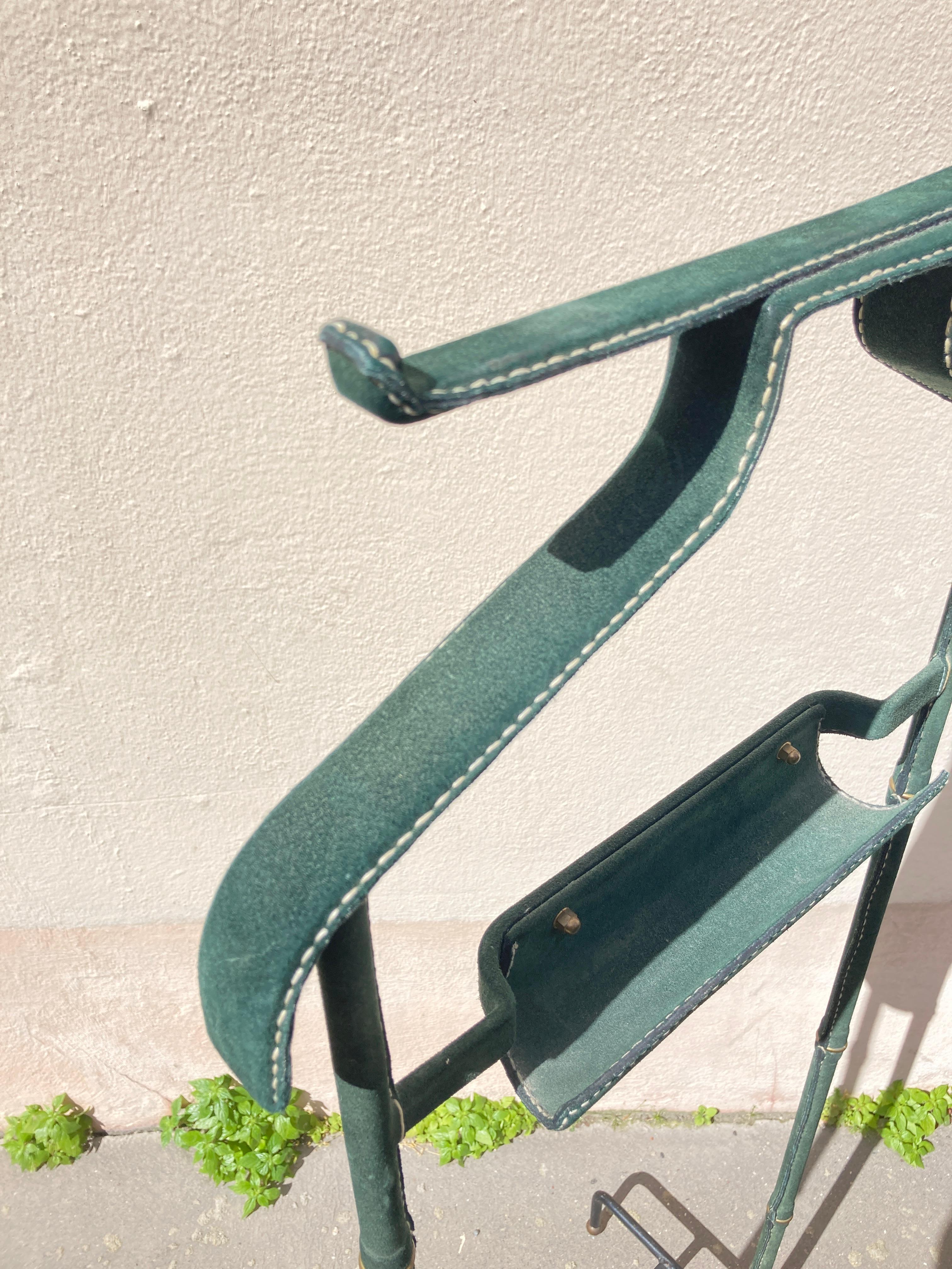 valet en cuir cousu de Jacques Adnet des années 1950 Bon état - En vente à Bois-Colombes, FR