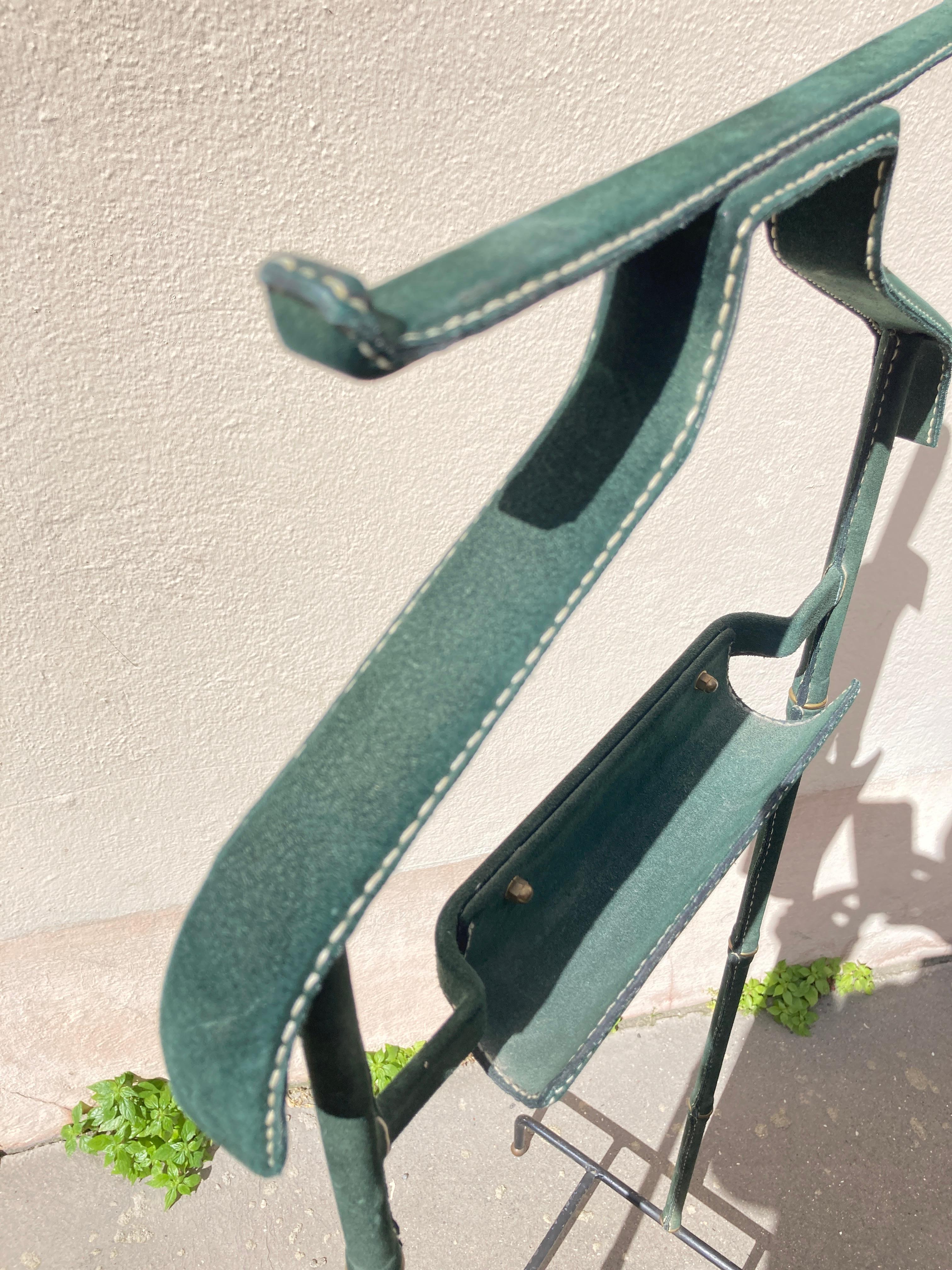 valet en cuir cousu de Jacques Adnet des années 1950 en vente 2