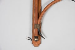 1950's Stitched Leather wall light By Jacques Adnet