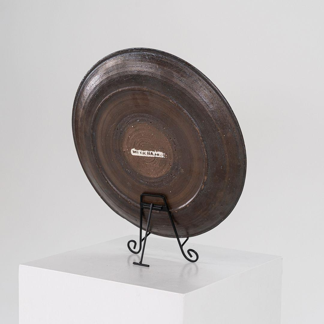 Plat en grès des années 1950 par Nancy Wickham Boyd Studio en vente 3