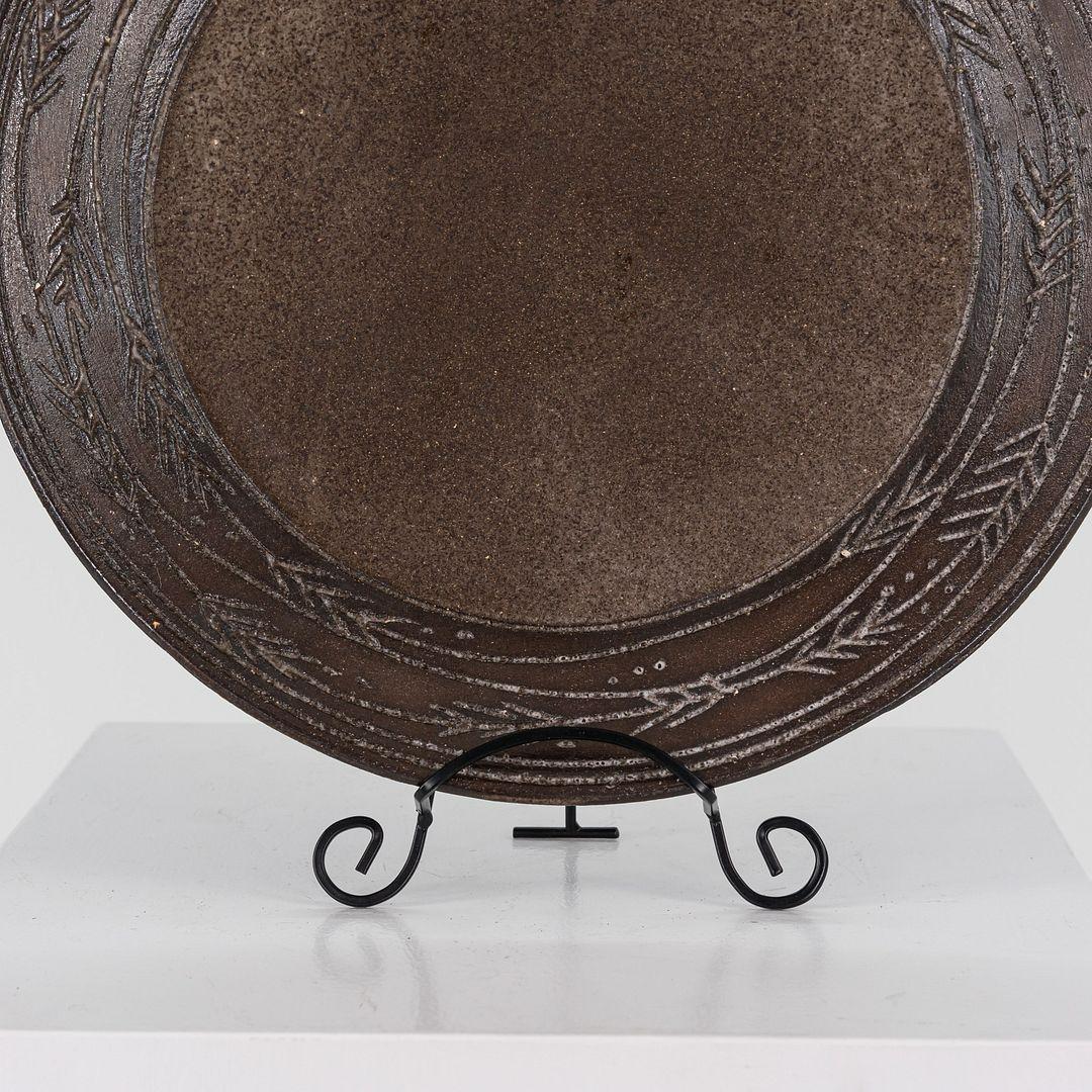 Américain Plat en grès des années 1950 par Nancy Wickham Boyd Studio en vente
