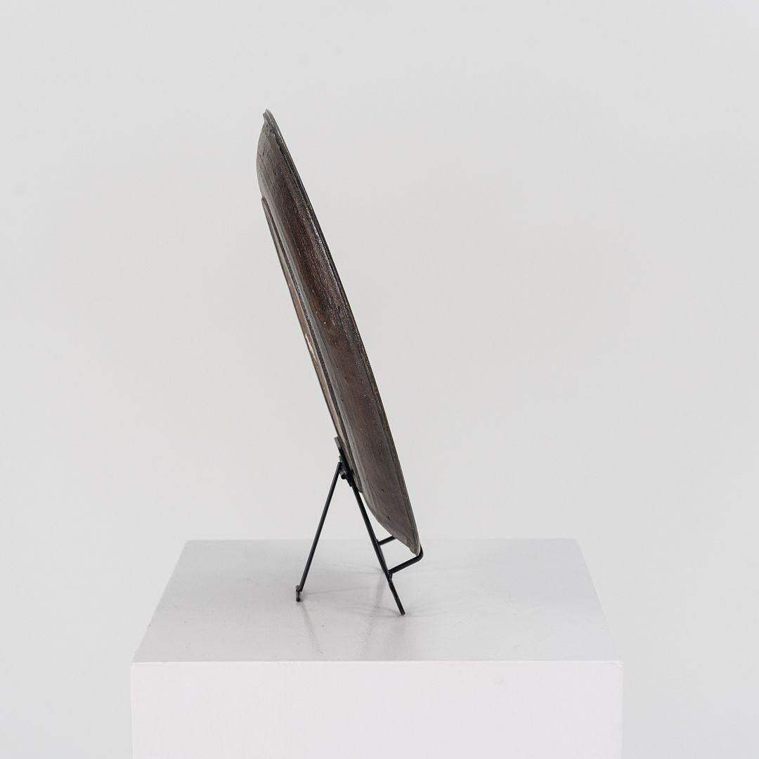 Grès Plat en grès des années 1950 par Nancy Wickham Boyd Studio en vente