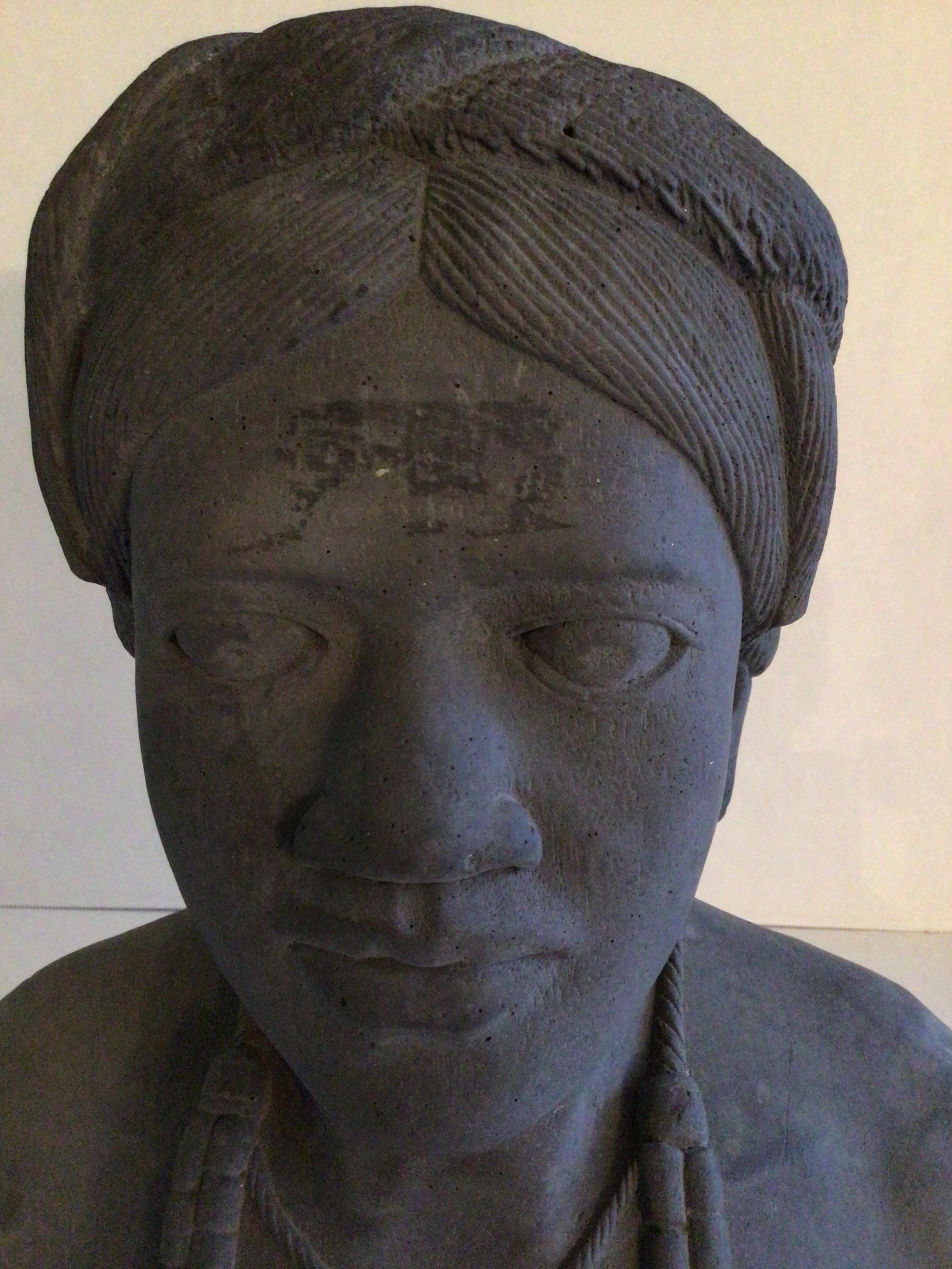Clay 1950s Stoneware Sculpture of Tribal Woman For Sale