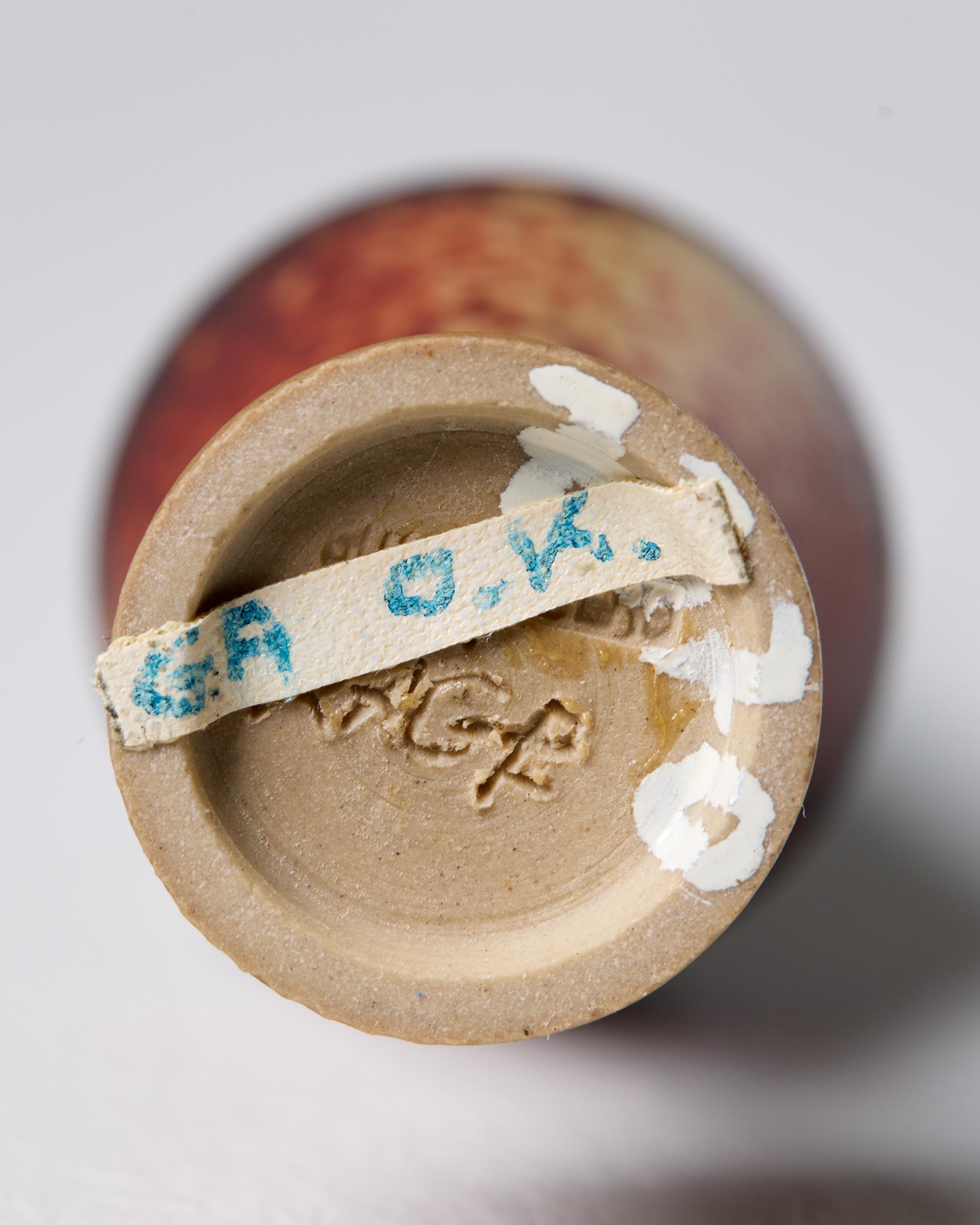 Vase aus Steingut 'Spirea' von Wilhelm Kåge Gustavsbergs Studio, 1950er Jahre im Angebot 1