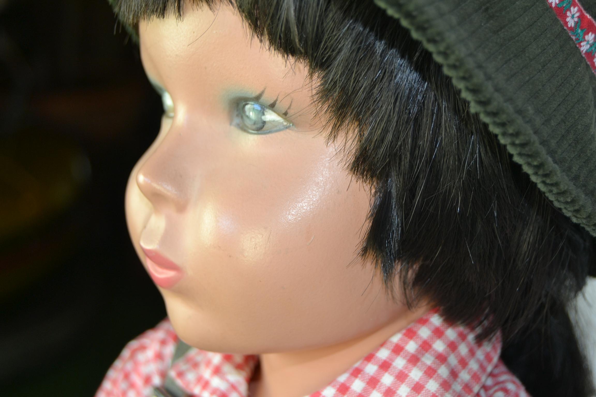 1950s Store Display Mannequin Child, Tyrol Clothing, Kathe Kruse Style 12