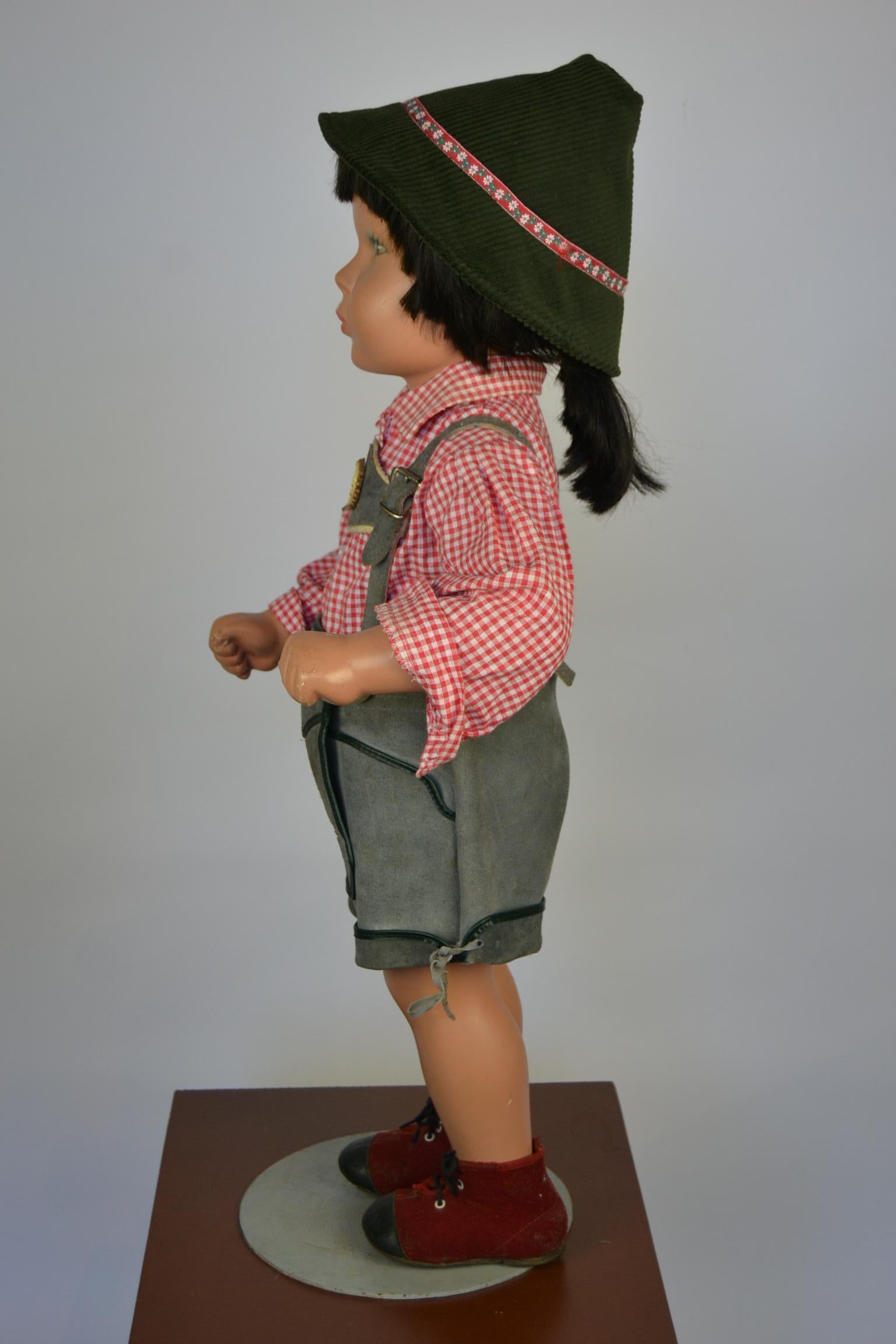 20th Century 1950s Store Display Mannequin Child, Tyrol Clothing, Kathe Kruse Style
