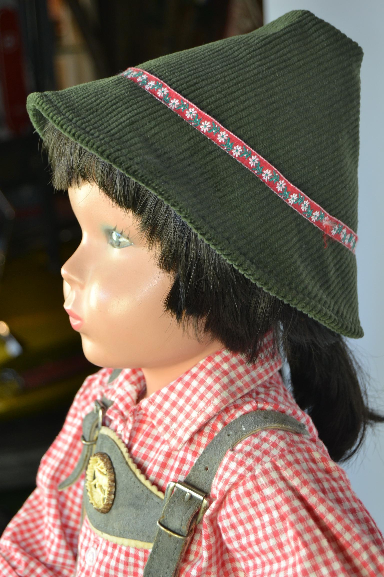 Acrylic 1950s Store Display Mannequin Child, Tyrol Clothing, Kathe Kruse Style