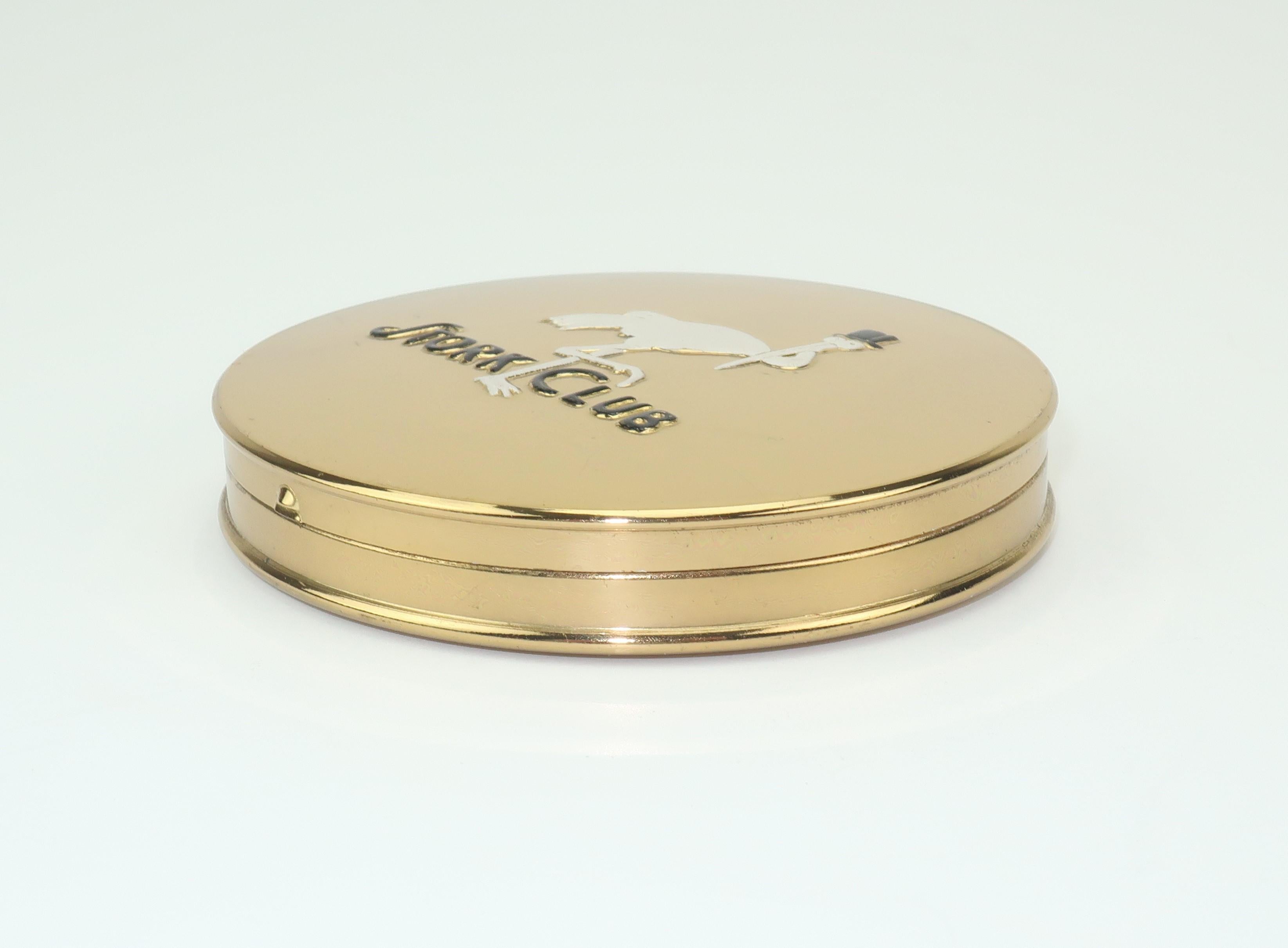 1950's Stork Club Souvenir Mirrored Powder Compact 1