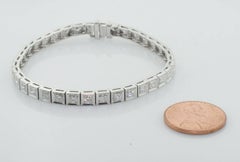 1950s Straight Line "Tennis Bracelet" in Platinum