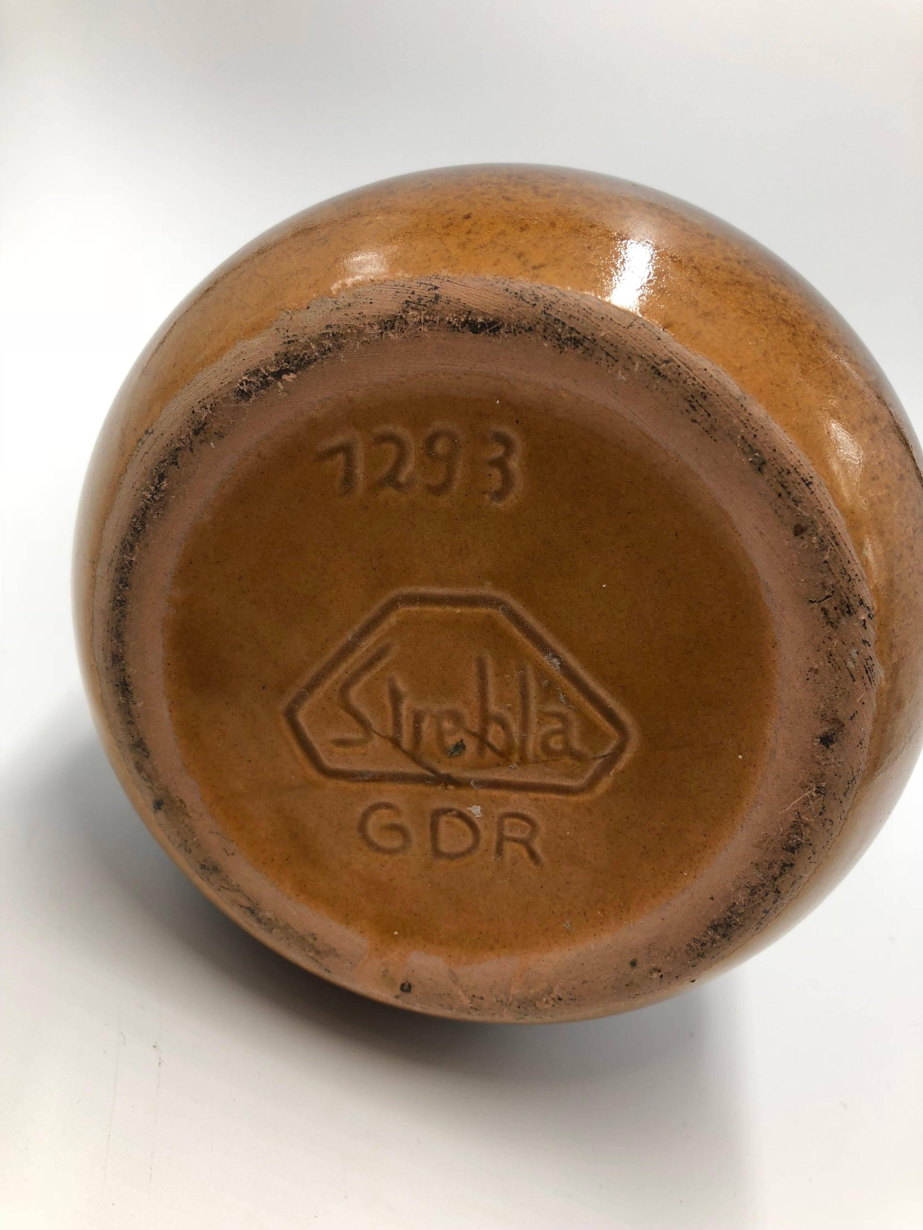 Vase en céramique Strehla des années 1950, Allemagne de l'Est en vente 4