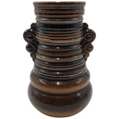 Vase en céramique Strehla des années 1950, Allemagne de l'Est