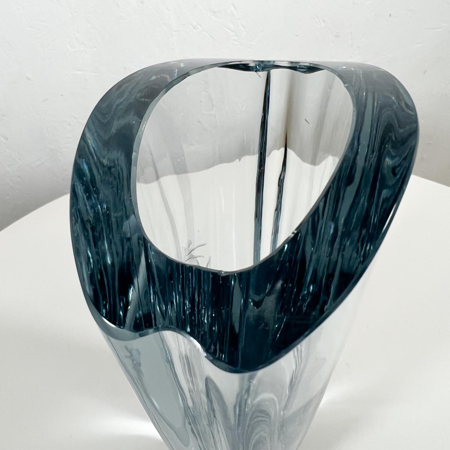 1950s Strombergshyttan Vase Gazelle Crystal Art Glass Gunnar Nyland Sweden en vente 2