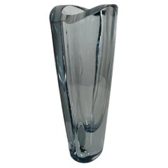 1950s Strombergshyttan Vase Gazelle Crystal Art Glass Gunnar Nyland Sweden