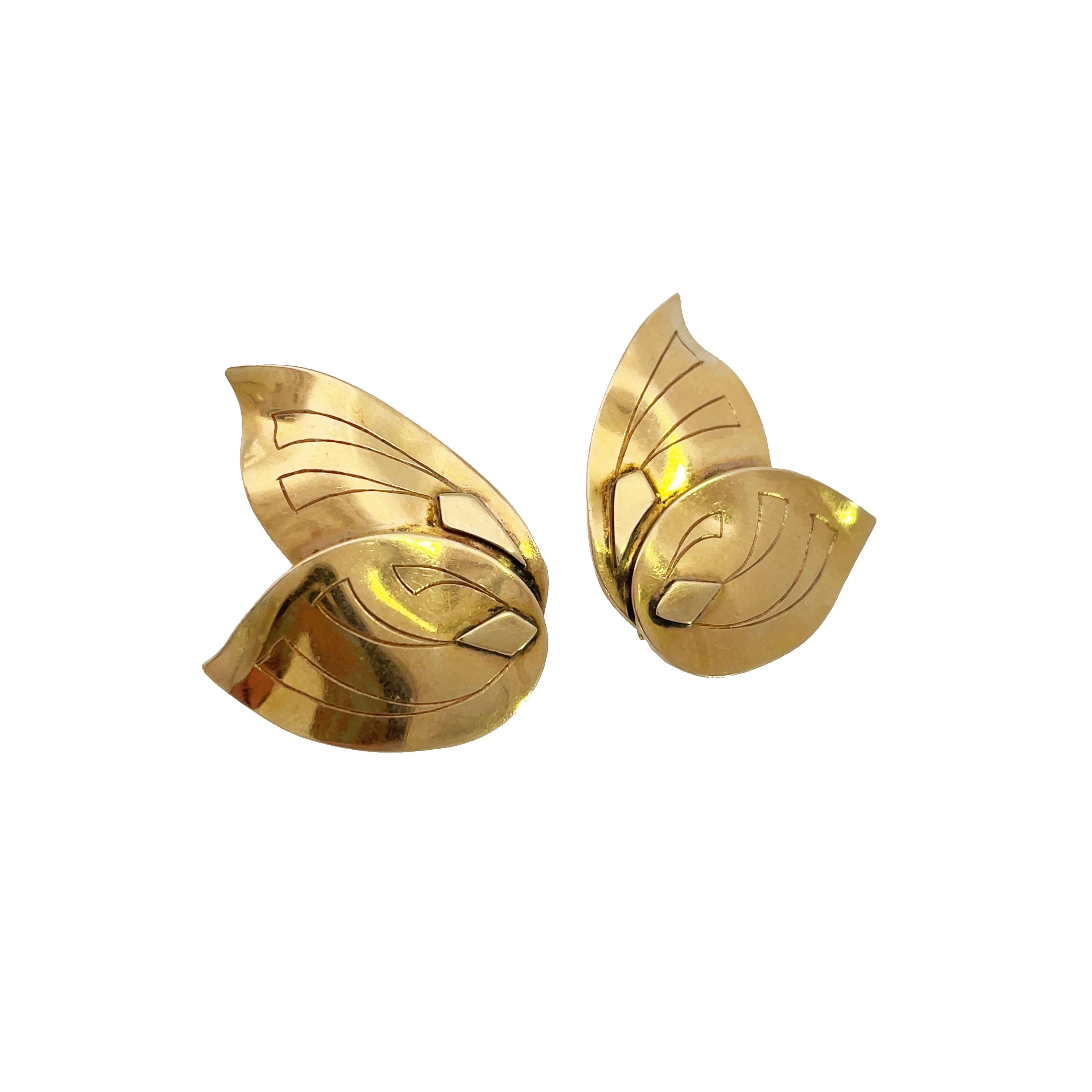 gold butterfly clips for earrings